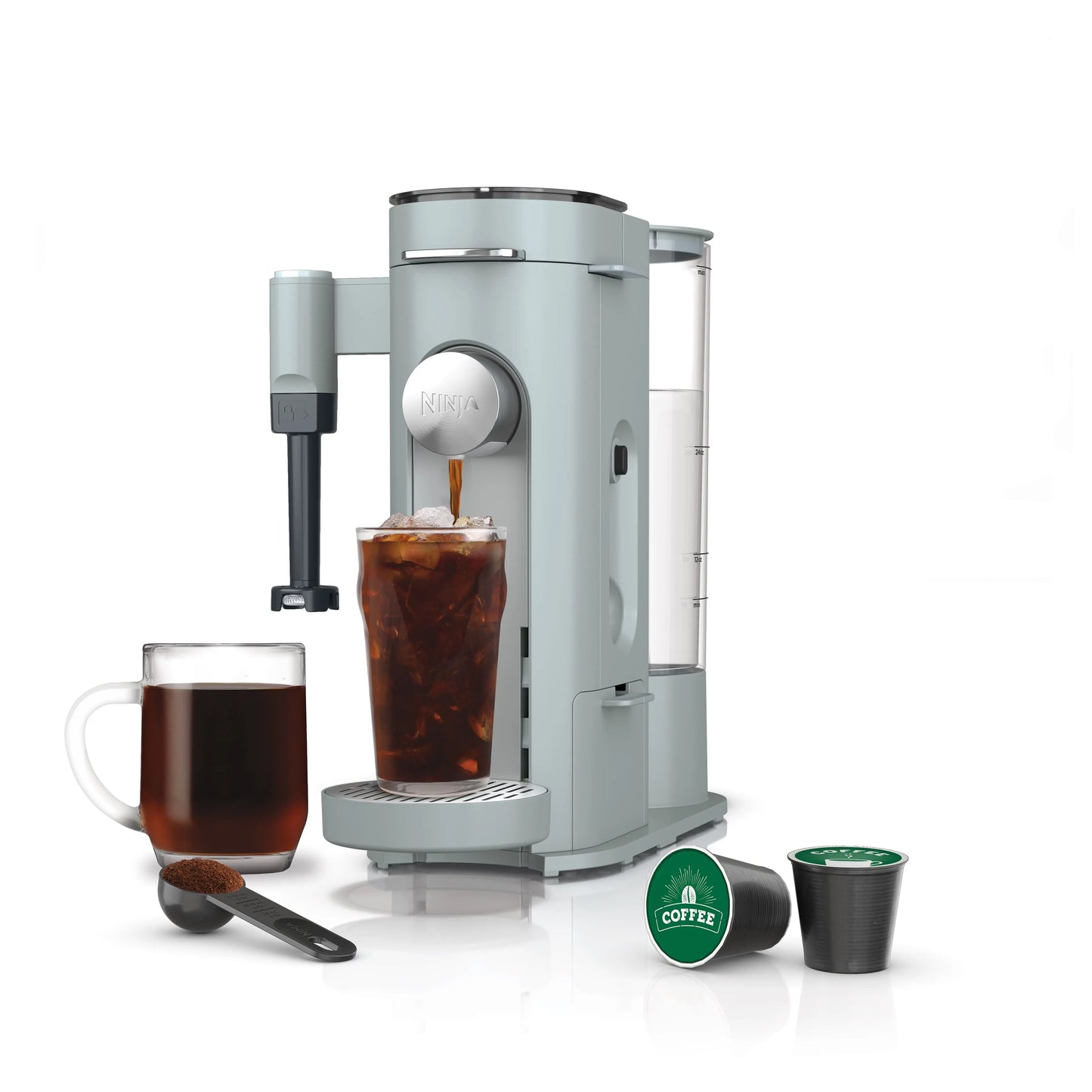 Multi Function Single Serve Coffee Maker with Built In Frother & 4 Brew Styles