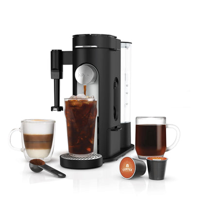 Multi Function Single Serve Coffee Maker with Built In Frother & 4 Brew Styles