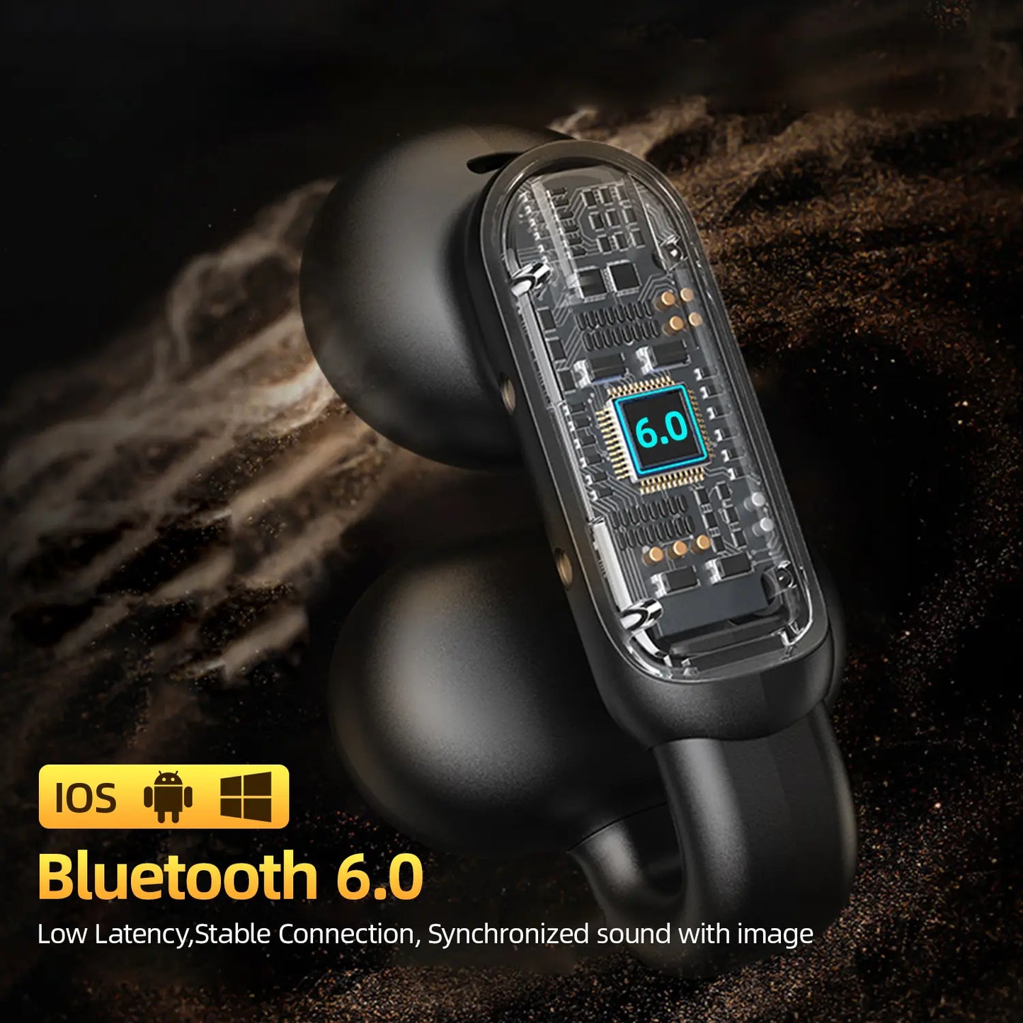 Open-Ear Wireless Earbuds – Secure Fit, 40H Playtime, ENC Mic, Ultra-Light for Sports & Daily Use