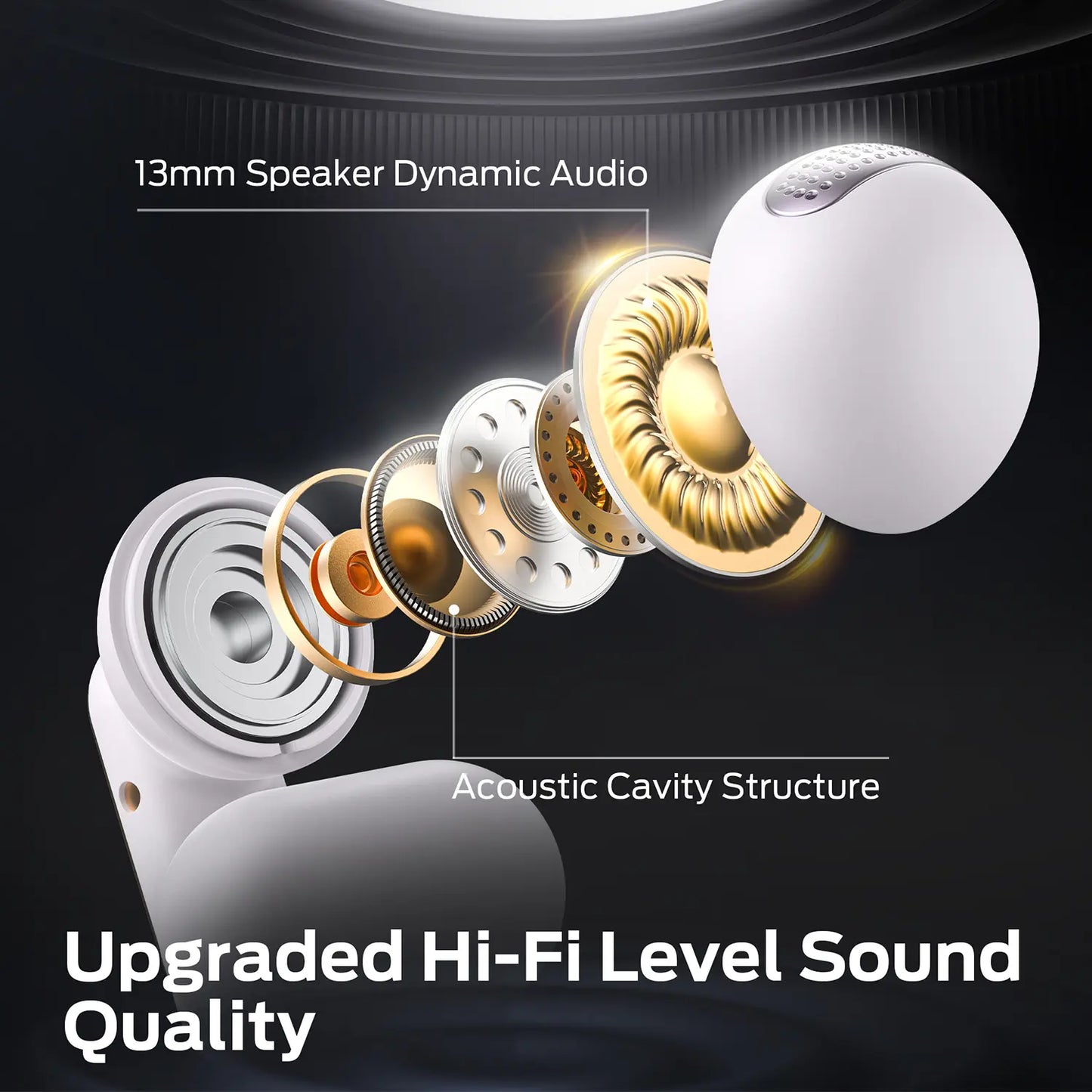 Open-Ear Wireless Earbuds – Secure Fit, 40H Playtime, ENC Mic, Ultra-Light for Sports & Daily Use