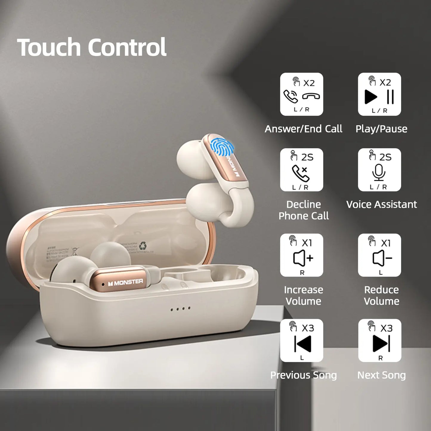 Open-Ear Wireless Earbuds – Secure Fit, 40H Playtime, ENC Mic, Ultra-Light for Sports & Daily Use