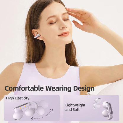 Open-Ear Wireless Earbuds – Secure Fit, 40H Playtime, ENC Mic, Ultra-Light for Sports & Daily Use