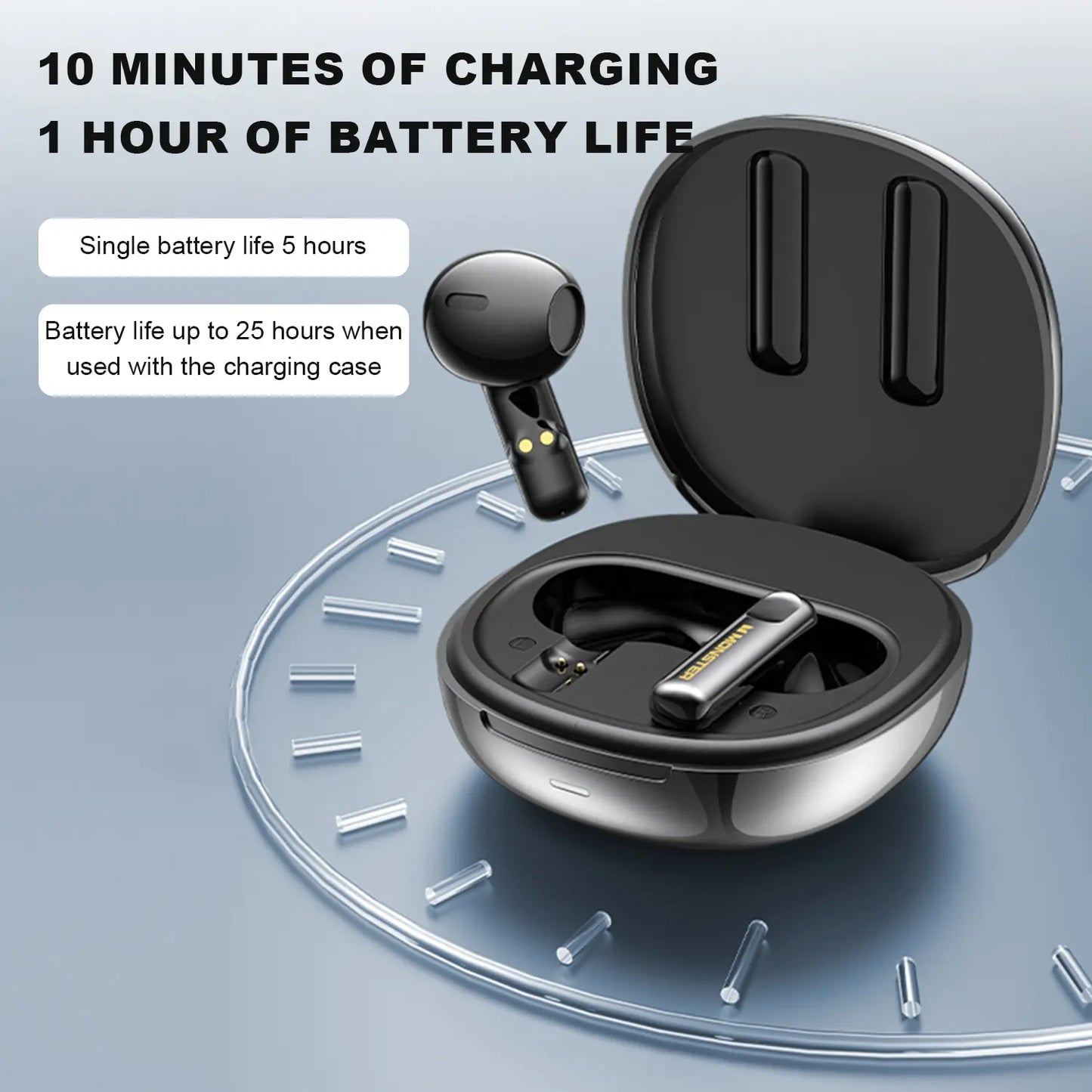 AI Voice Recording Earbuds | Real-Time Transcription, 10 Min Fast Charge, Bluetooth 5.4