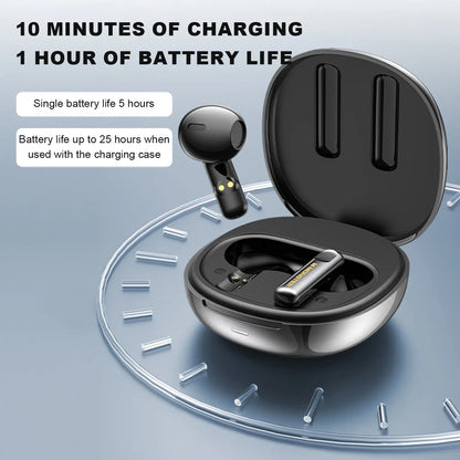 AI Voice Recording Earbuds | Real-Time Transcription, 10 Min Fast Charge, Bluetooth 5.4