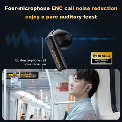 AI Voice Recording Earbuds | Real-Time Transcription, 10 Min Fast Charge, Bluetooth 5.4