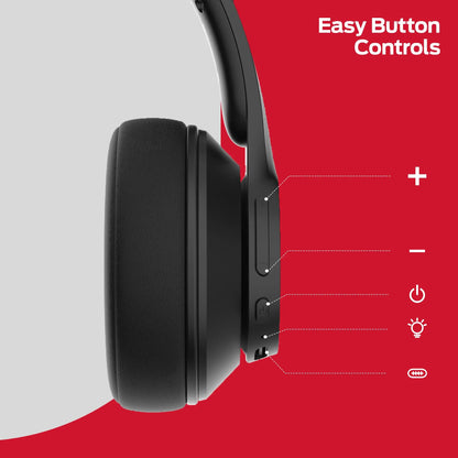 Wireless Over Ear Headphones | Deep Bass, 40H Playtime, Foldable Bluetooth 5.4