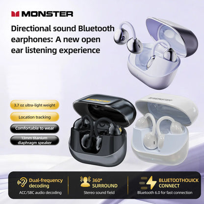 Open Ear Clip Earbuds | 100H Playtime, Bluetooth 6.0, App EQ & Clear Calls