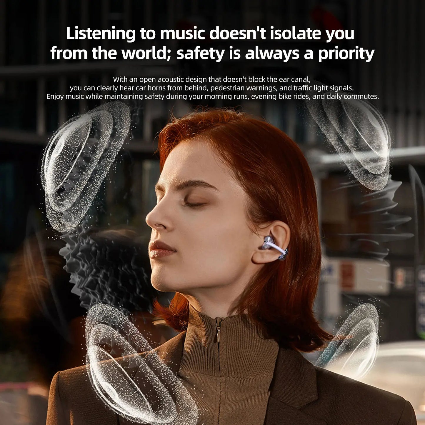 Open Ear Clip Earbuds | 100H Playtime, Bluetooth 6.0, App EQ & Clear Calls
