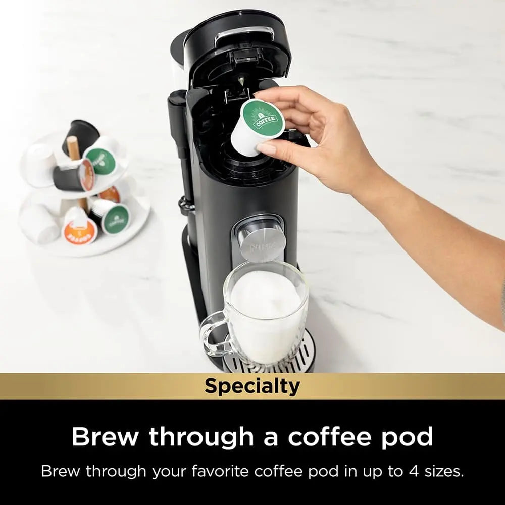 Multi Function Single Serve Coffee Maker with Built In Frother & 4 Brew Styles