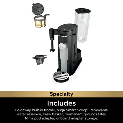 Multi Function Single Serve Coffee Maker with Built In Frother & 4 Brew Styles